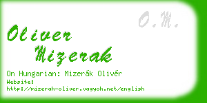 oliver mizerak business card