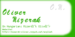 oliver mizerak business card